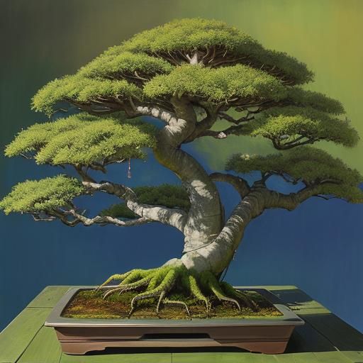 A kiwi bonsai treehouse