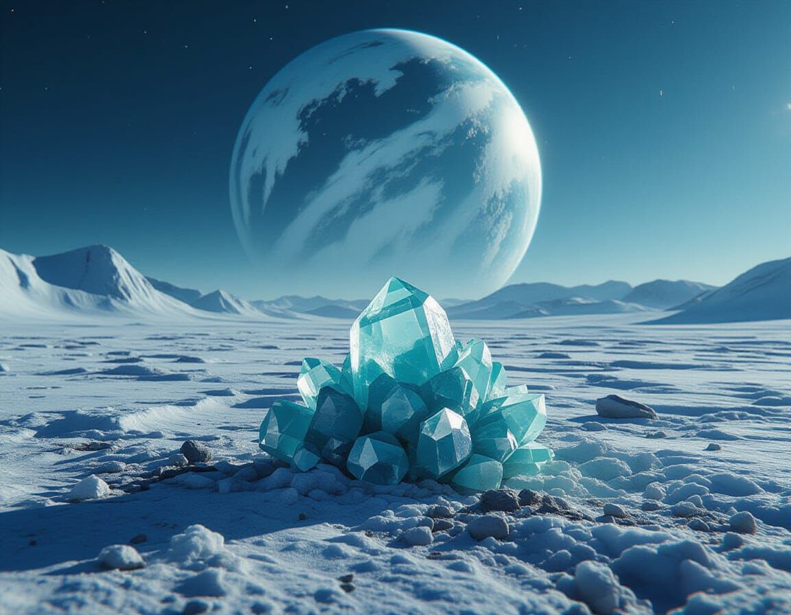Amazonite Mineral on Alien World Under Ice Planet