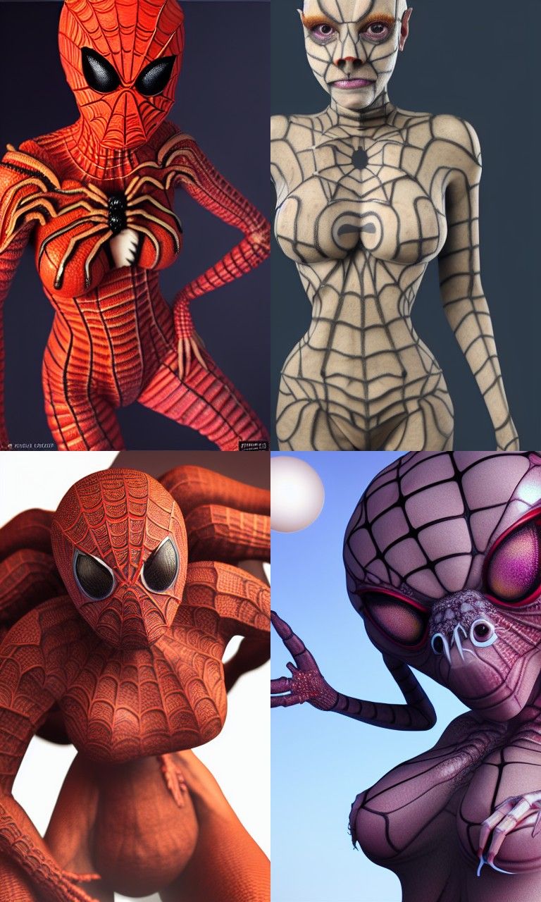 Arachne Girl Spider Chimera in Hyper-Realistic 8k