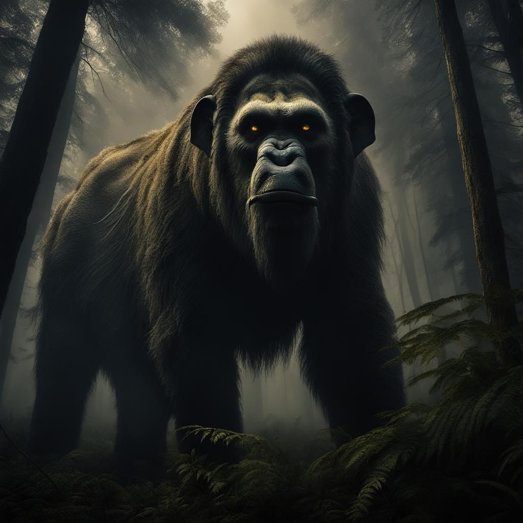 elephant + big foot = elefoot..In the dark forest