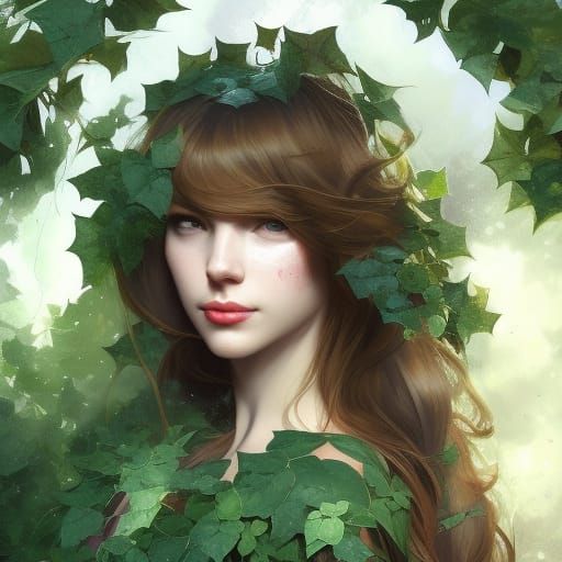 Detailed Portrait of Ivy in Hyperdetailed Digital Art
