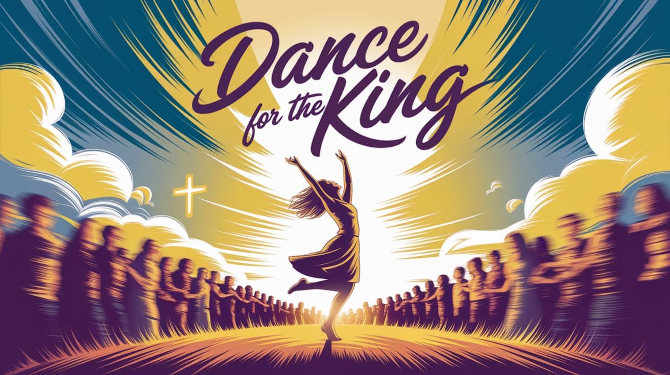 Joyful Woman Leads Worship on a Sunlit Hill in Vibrant Chris...