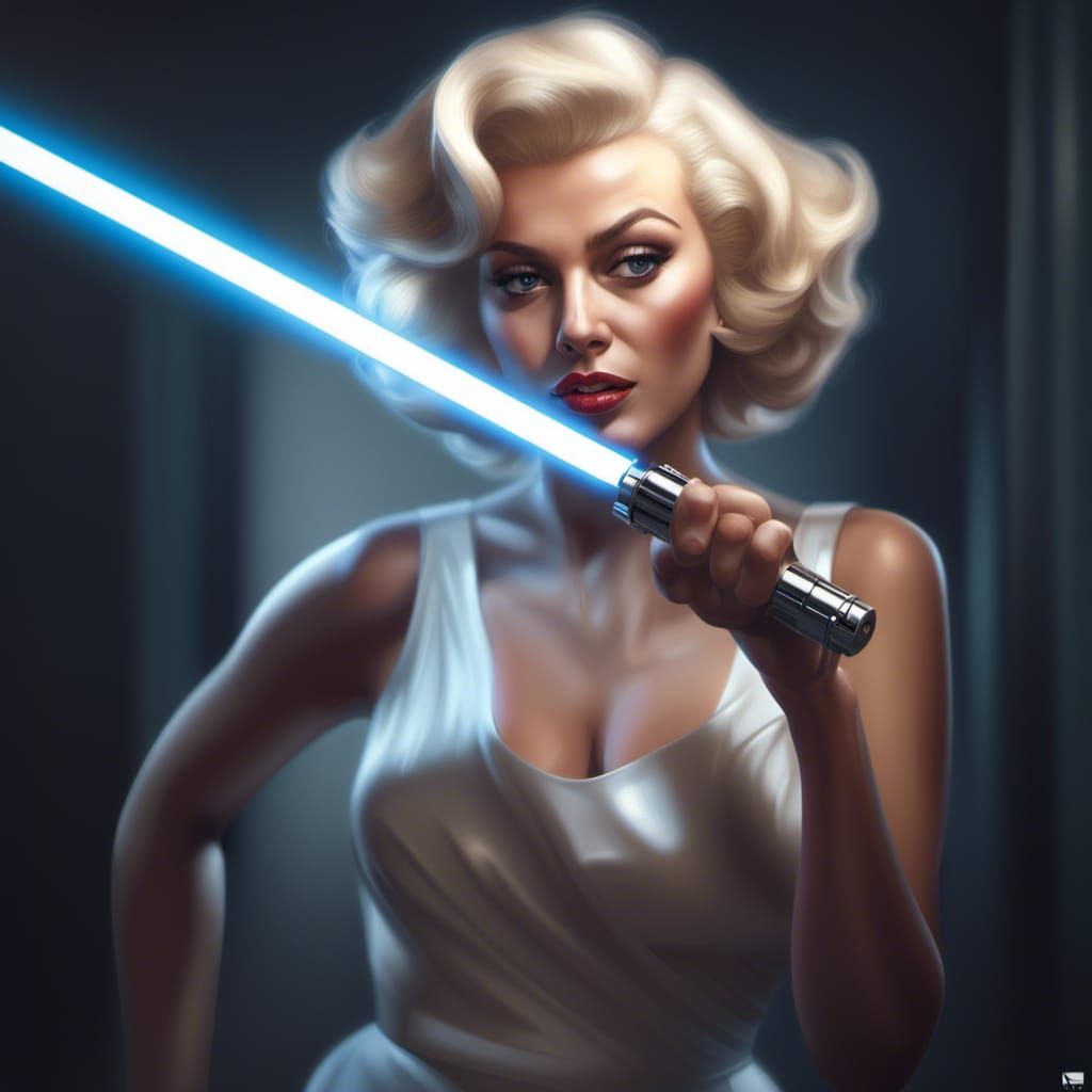 Marilyn Monroe vs. Sophia Loren: Lightsaber Battle