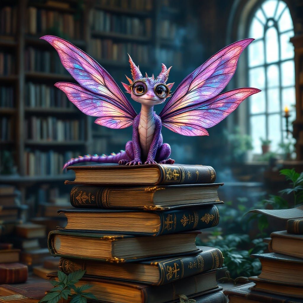 Mystical Library Fairy Dragon