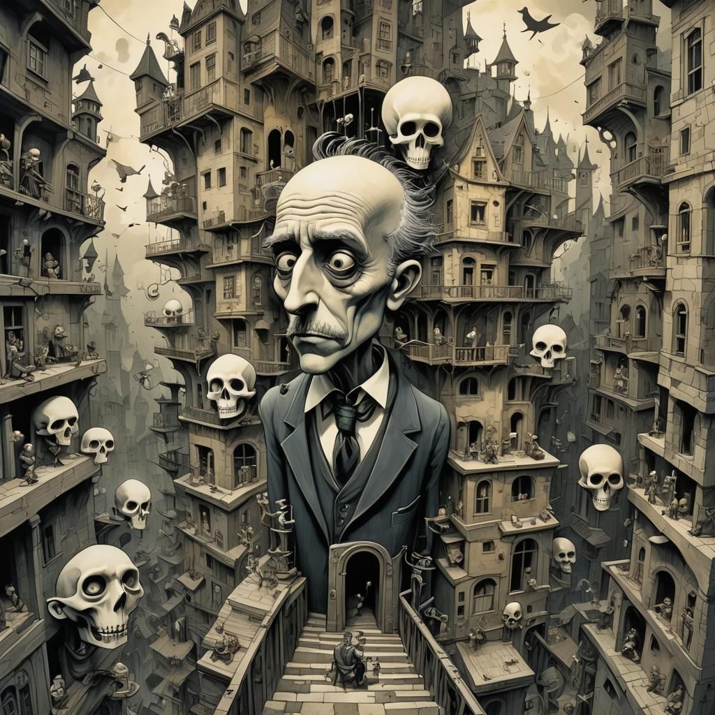 Dystopian Mystery Masterpiece in Surrealist Style