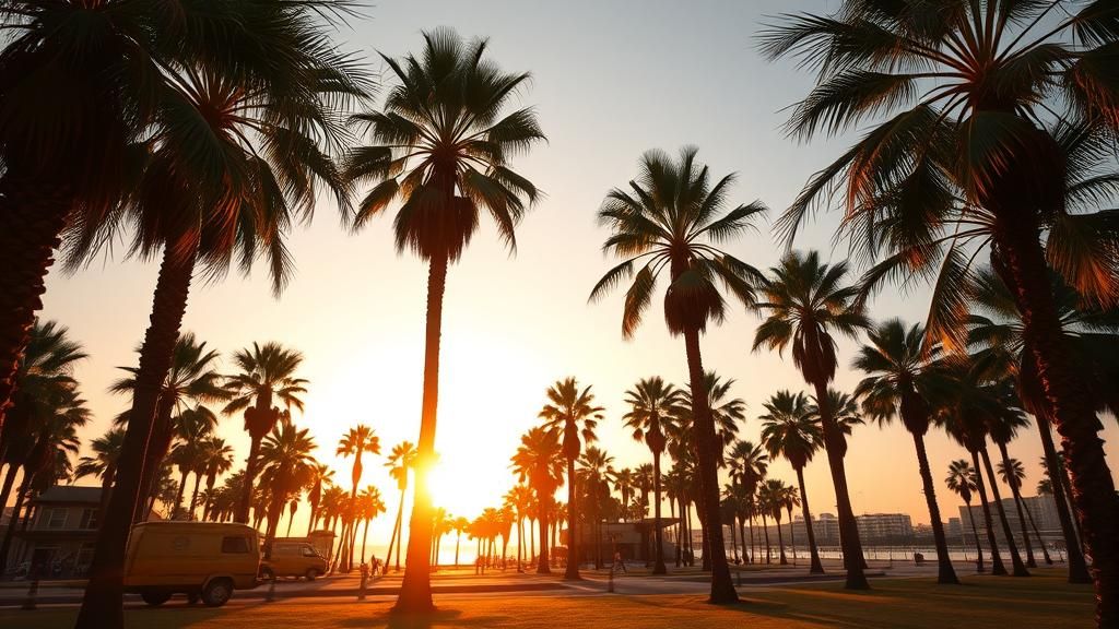 Palm Trees at Golden Hour: A Detailed View