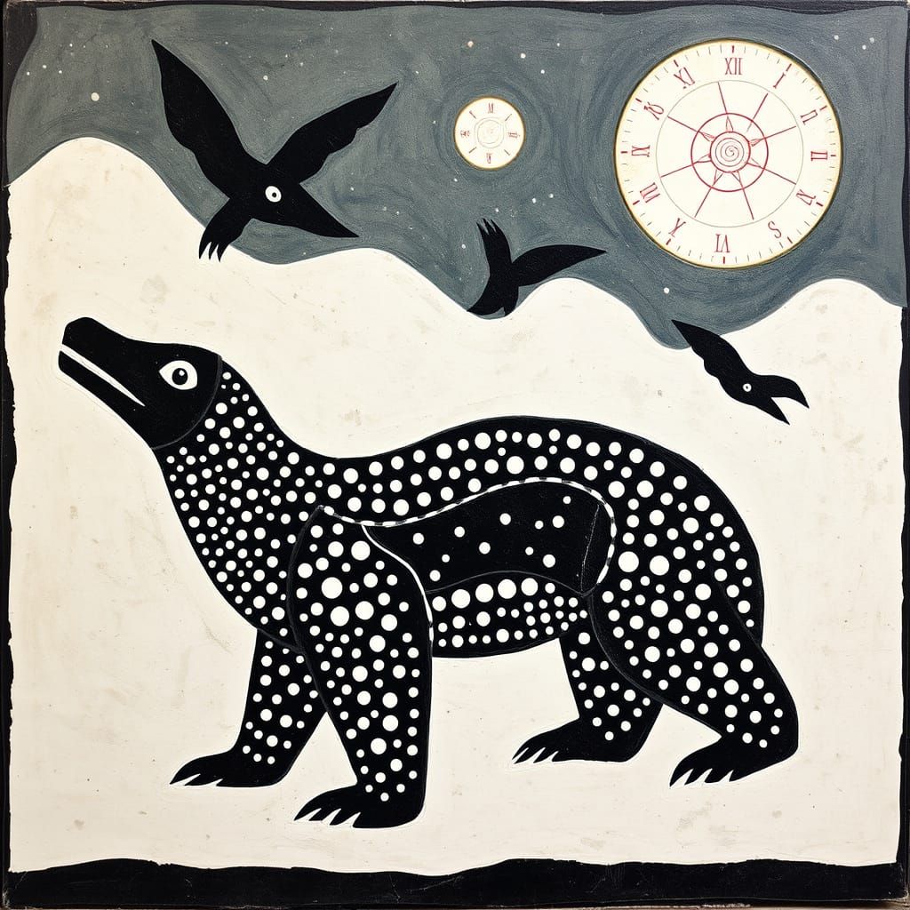Inuit Art Style Depiction
