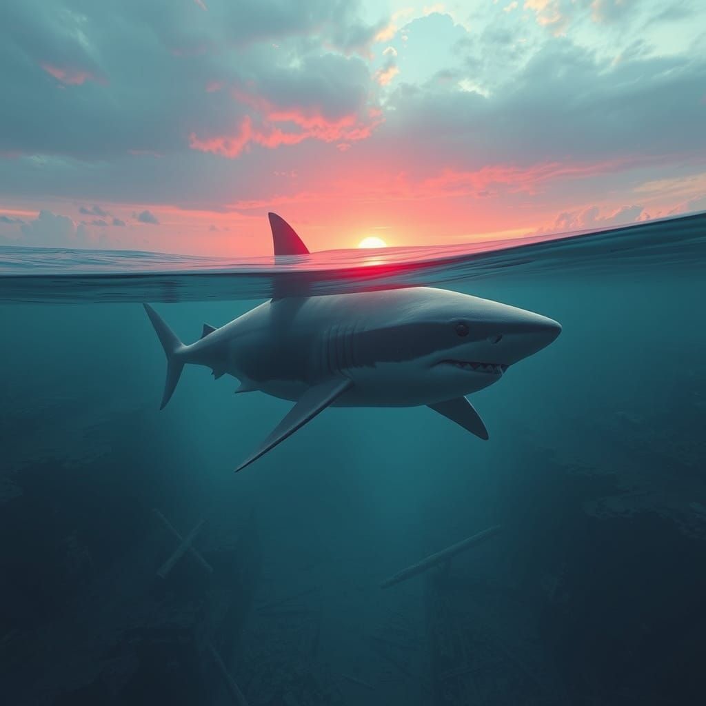 Shark Navigates a Post-Apocalyptic Ocean