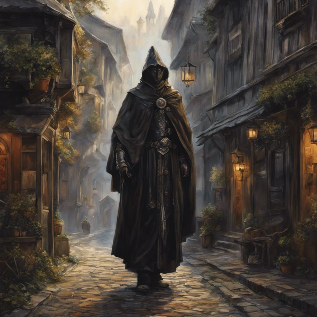 Medieval Plague Doctor in Ghibli Watercolor Style