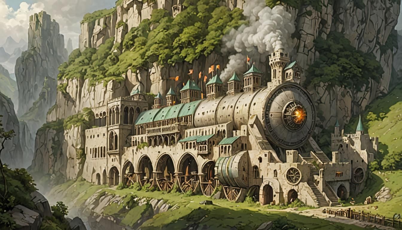 Elvish Ruins and Castles on Cliffs