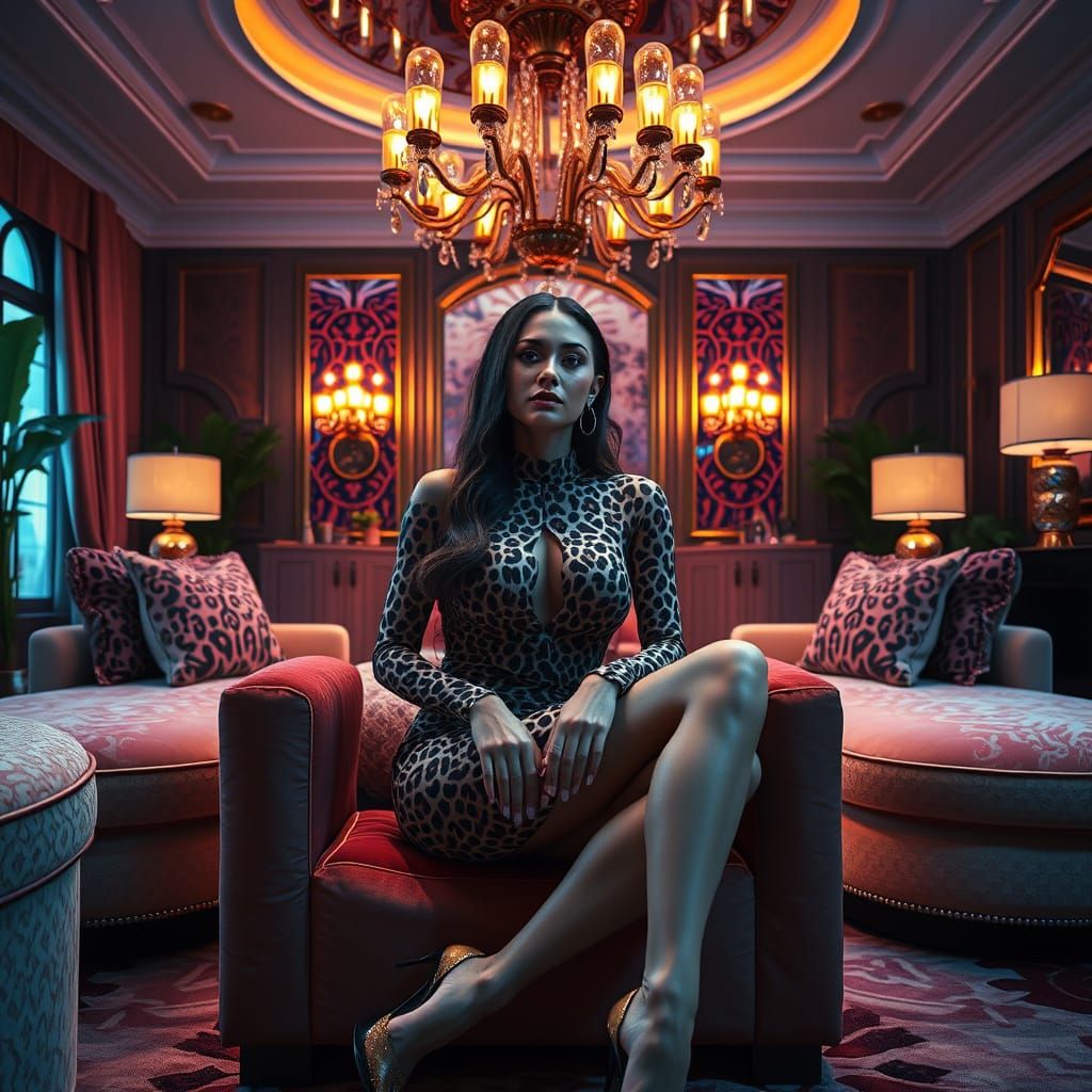 Luxurious Leopard Print Living Room Decor