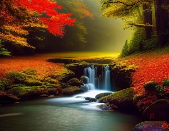 Contrasting Light Beams Under Starry Backdrop