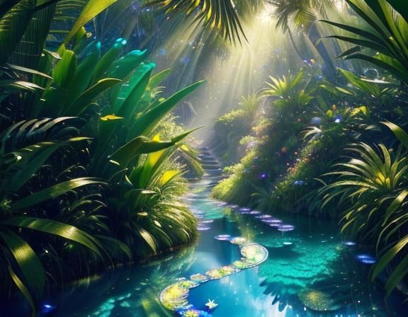 Utopian Paradise with Wandering Toddlers in Photorealistic S...