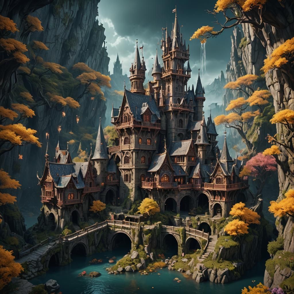 Detailed Matte Painting of a Witch