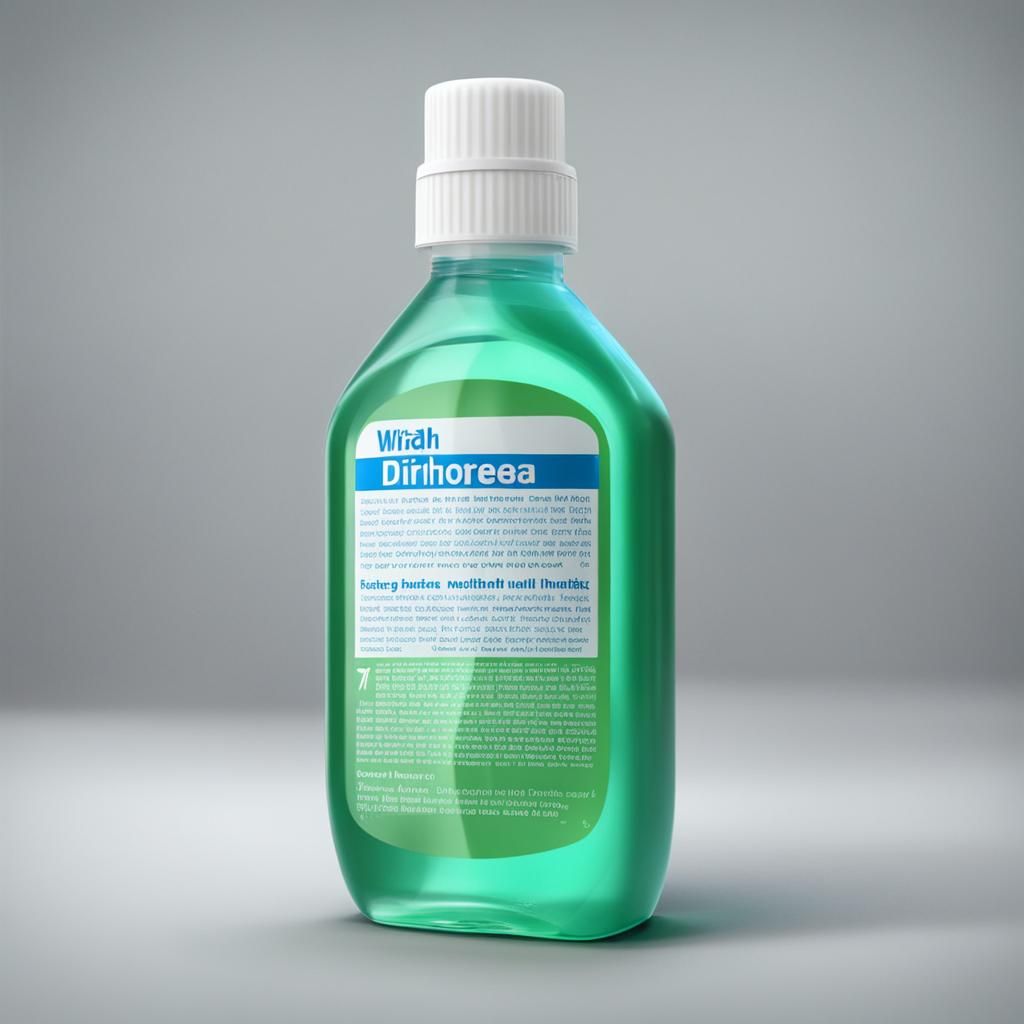 Diarrhoea Mouthwash: A Realistic Product Rendering