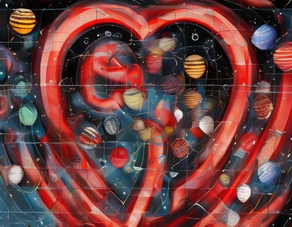 Checkered Love Heart Graphic