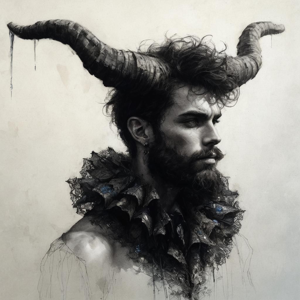 Porcelain Outfit Portrait in Art Nouveau Style