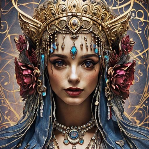 Luminous Portrait in a Surrealistic Style