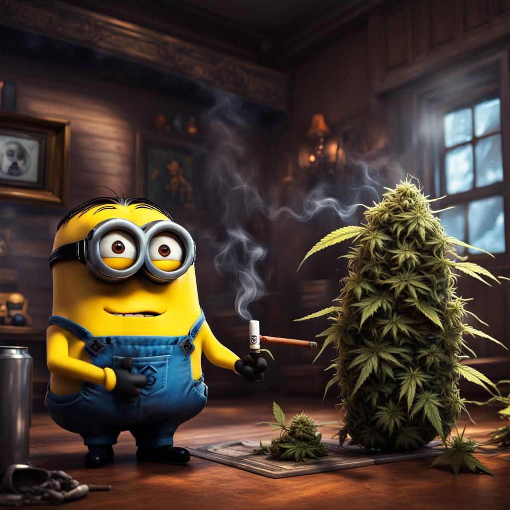 Minion in Trap House: Hyperrealistic 64 Megapixel Render
