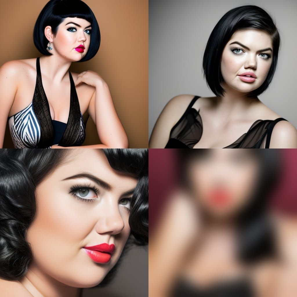 Burlesque Bob Hairstyle in Professional Photography Style