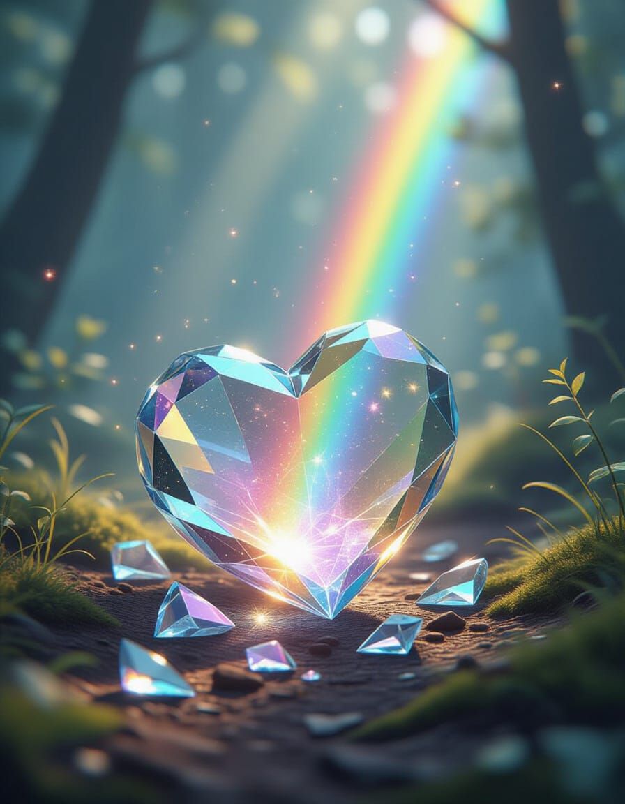 Light Through a Prism Heart