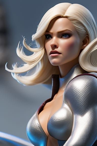 Emma Frost in Radiant Aviator Jacket