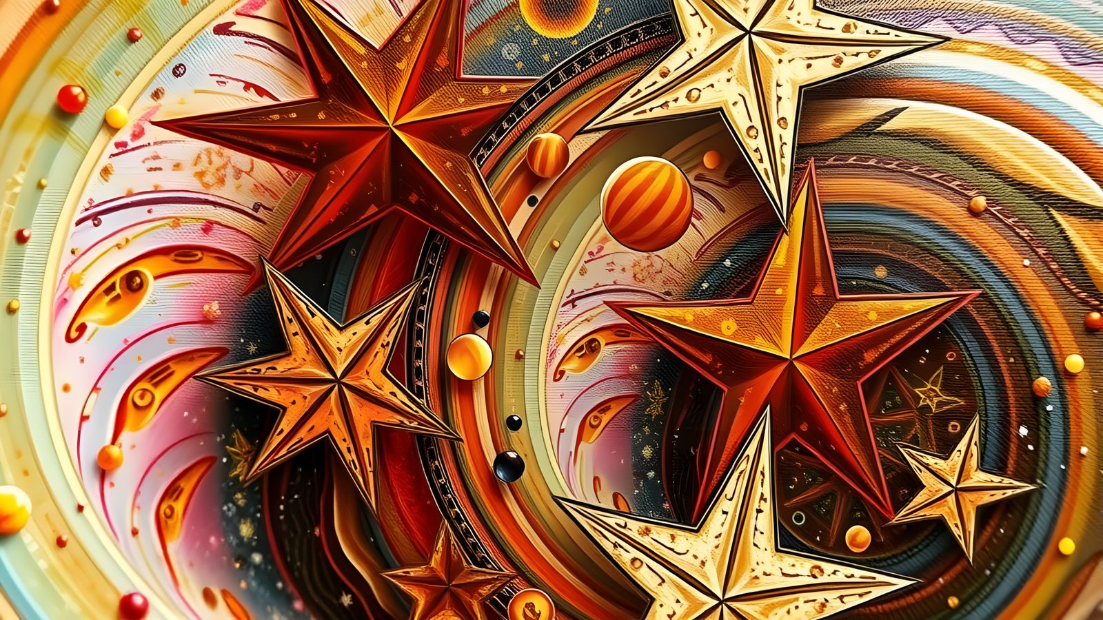 Cosmic Vortex: Stars in a Dreamy 3D Rendering