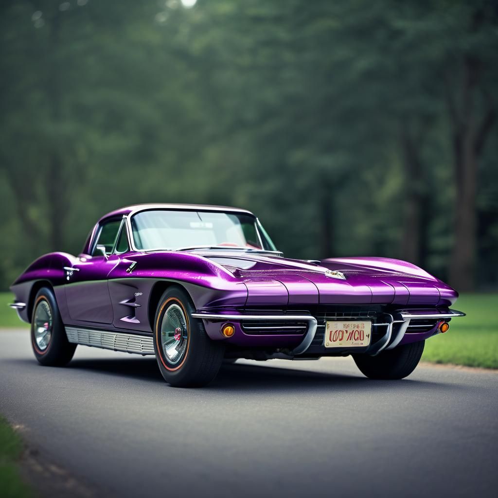 Plum Purple 1964 Corvette in Natural Lighting