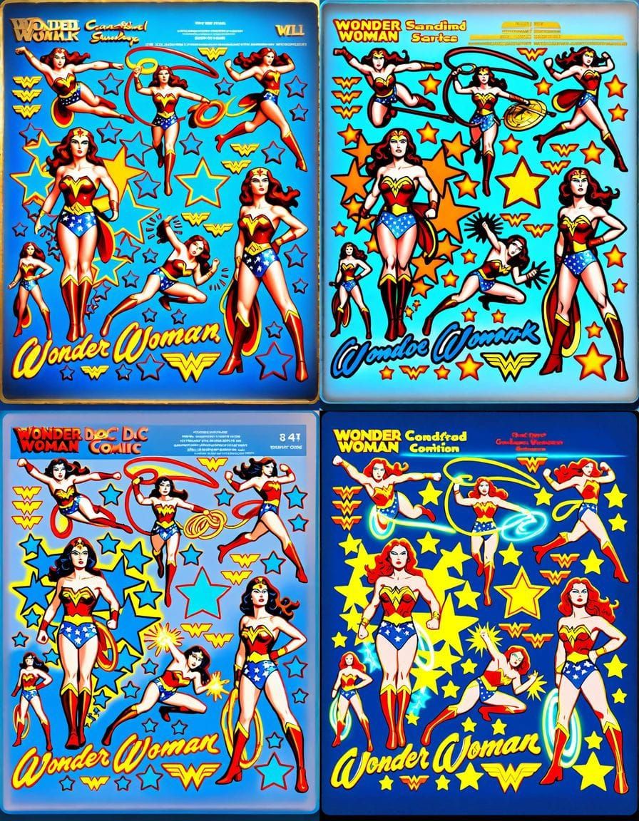 Wonder Woman as a Beautiful Actress in a Dramatic Pose