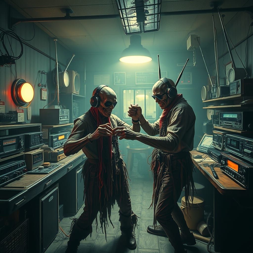 Undead Radio Enthusiasts Dance the Twist in Retro-Futuristic...
