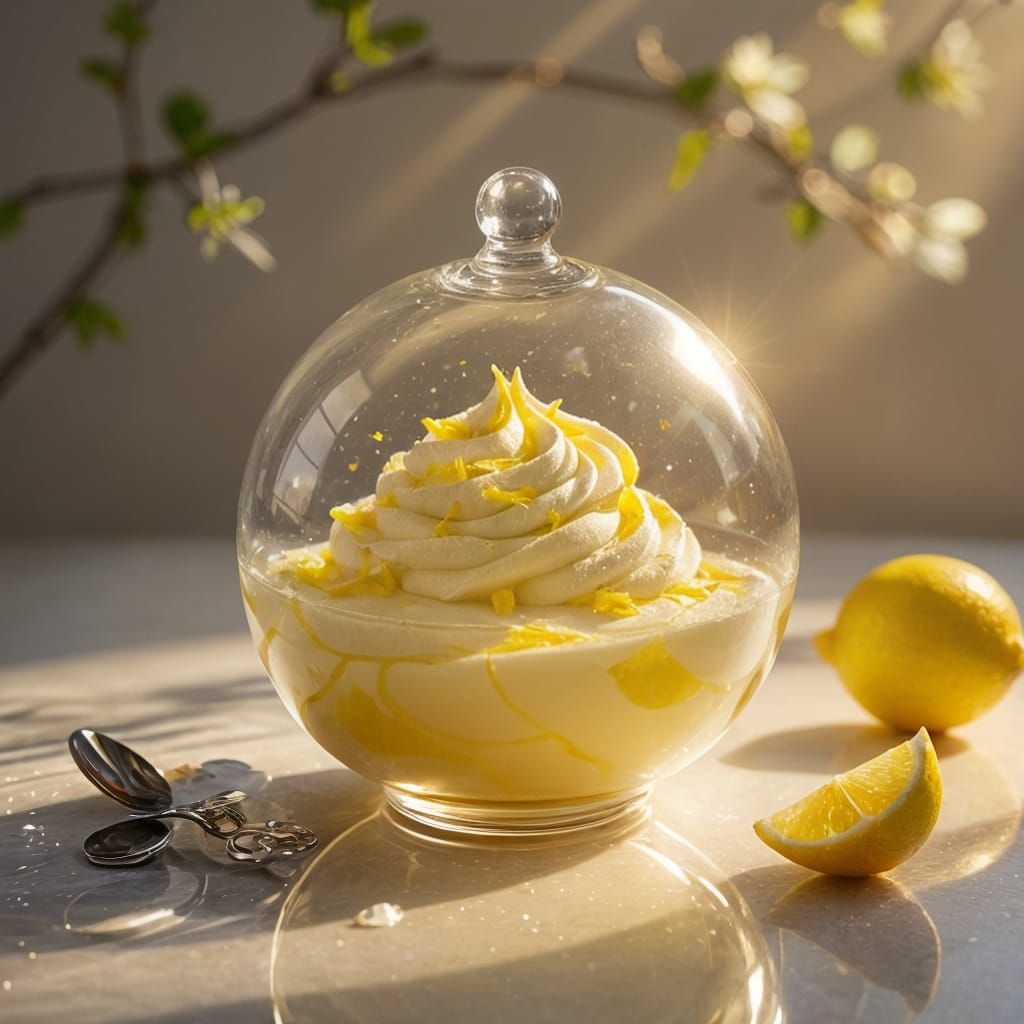 Glowing Lemon Mousse Sugar Globe