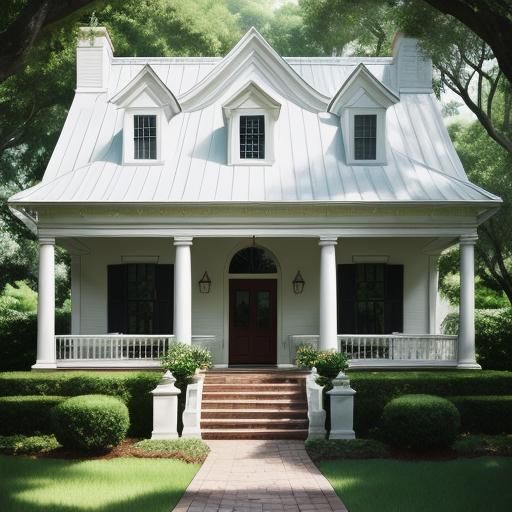 Colonial Estate in Serene Garden Setting