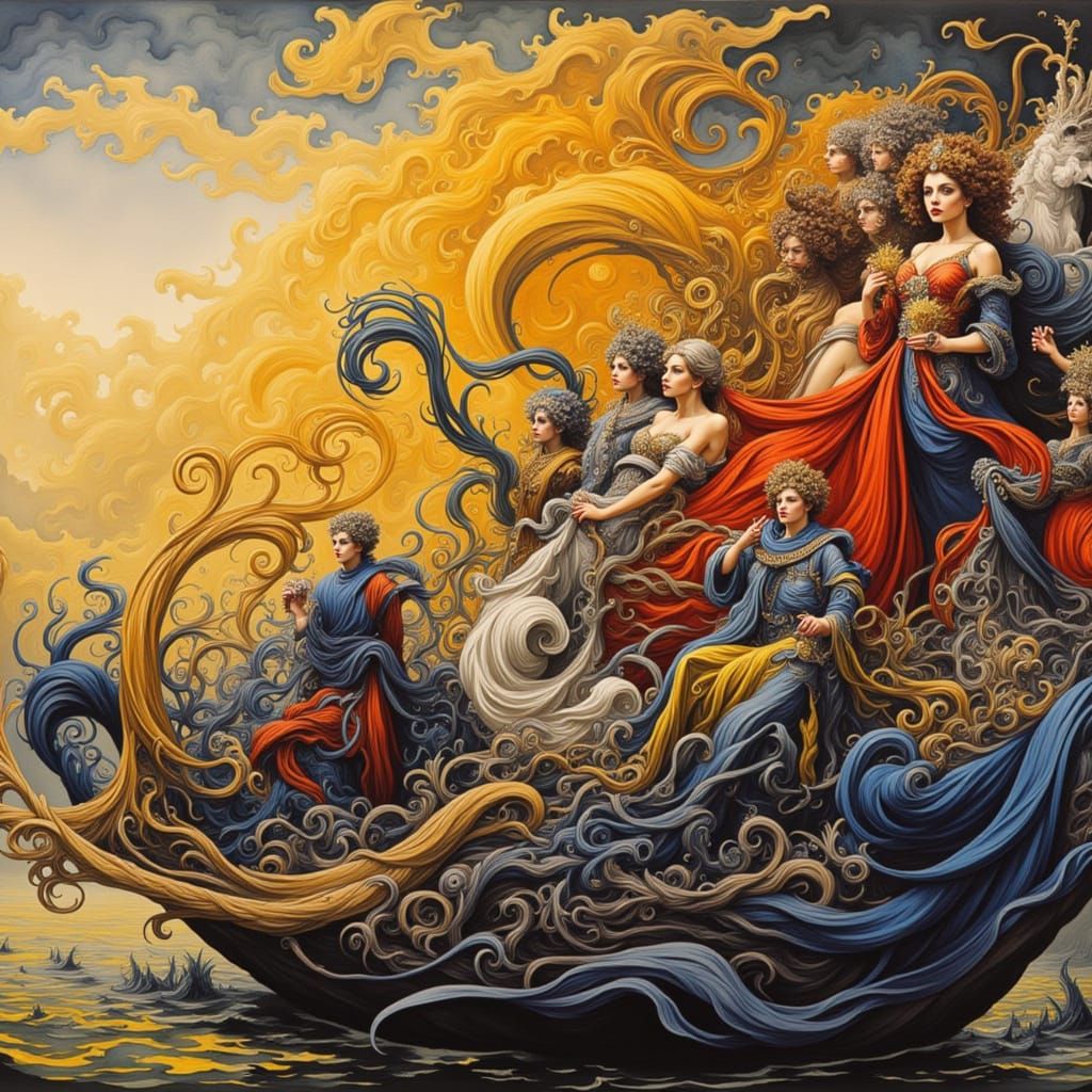 Abstract Time-Themed AI Art