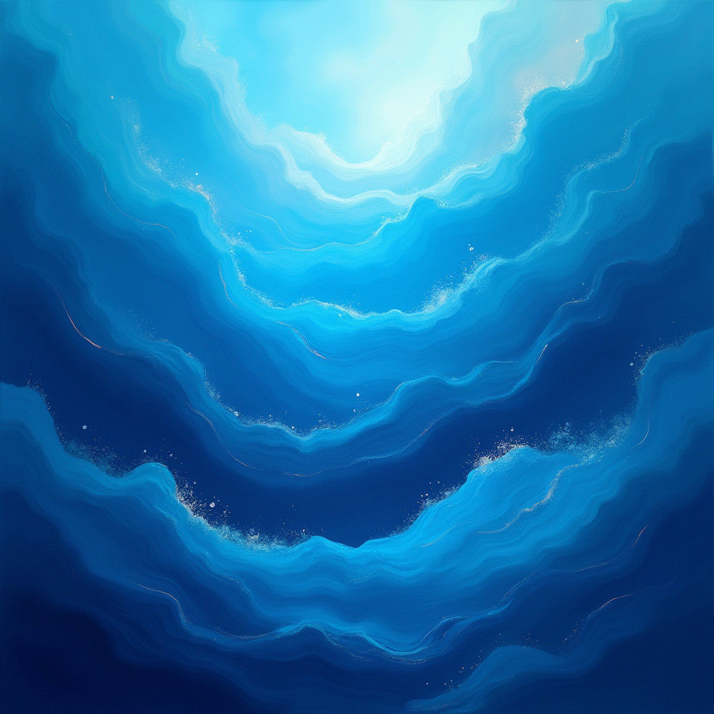 Abstract Shades of Blue: Minimalist Gradient Art