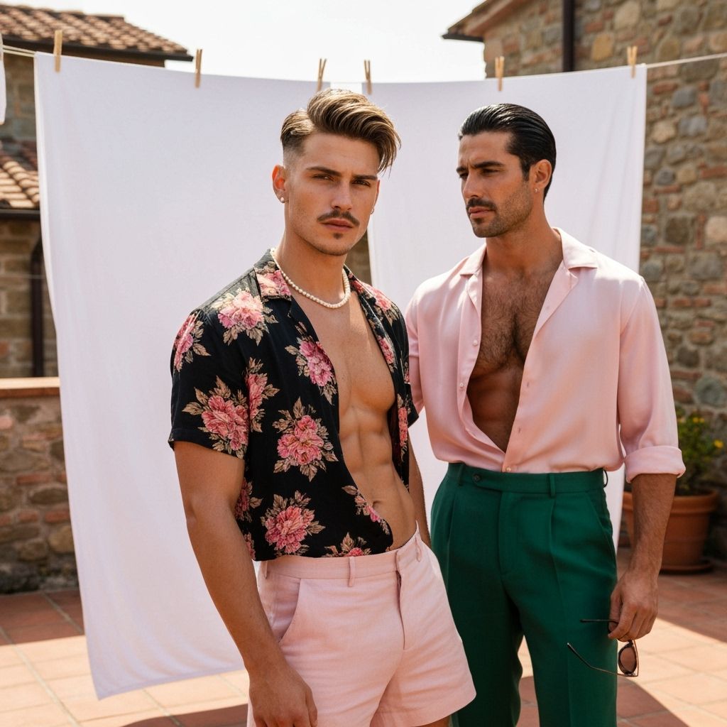 Tuscan Terrace Portrait of a Man in Soft Sunlight