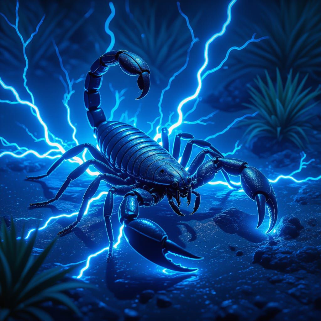 Electric Scorpion in Sci-Fi Style