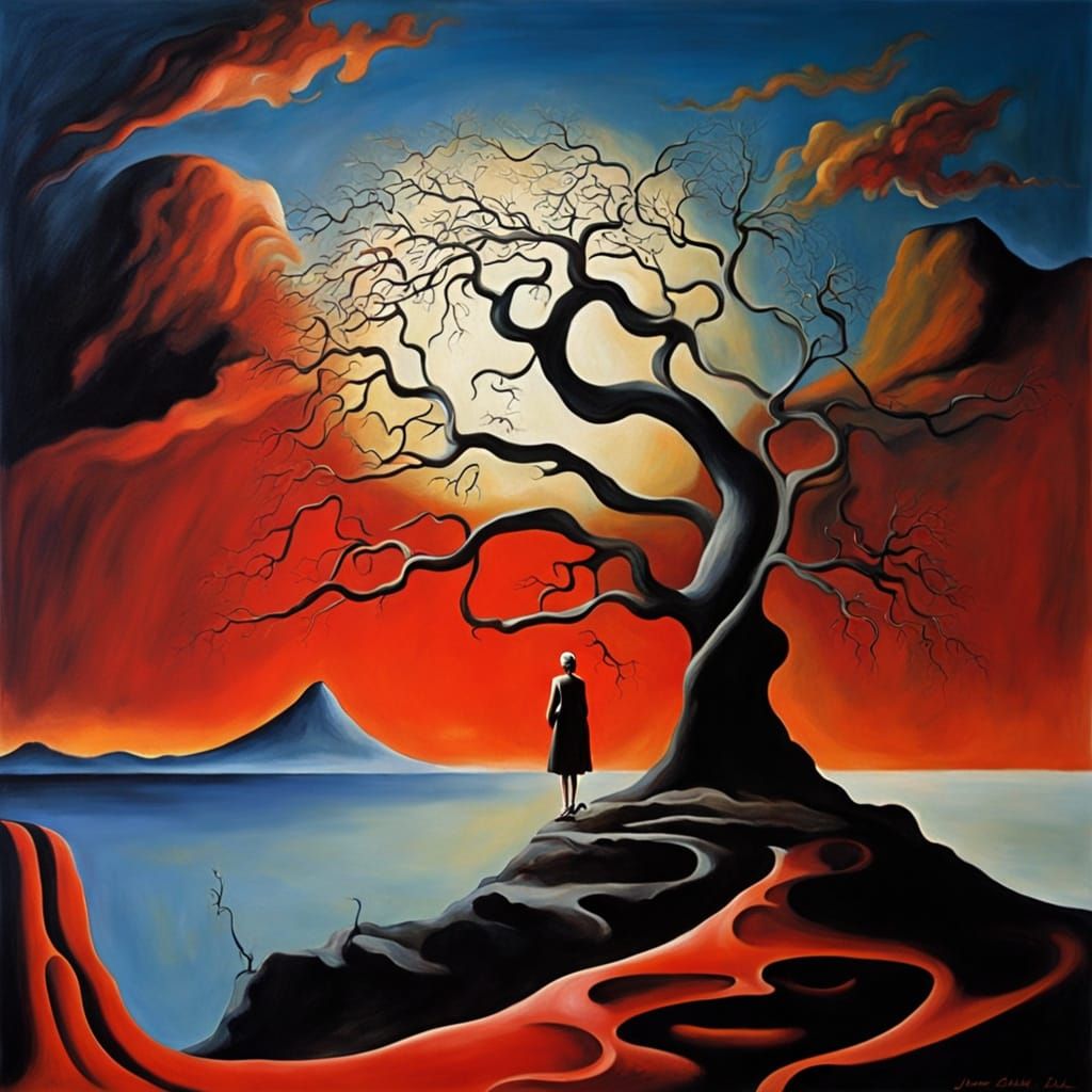 Ethereal Goddess Emerging from the Cityscape