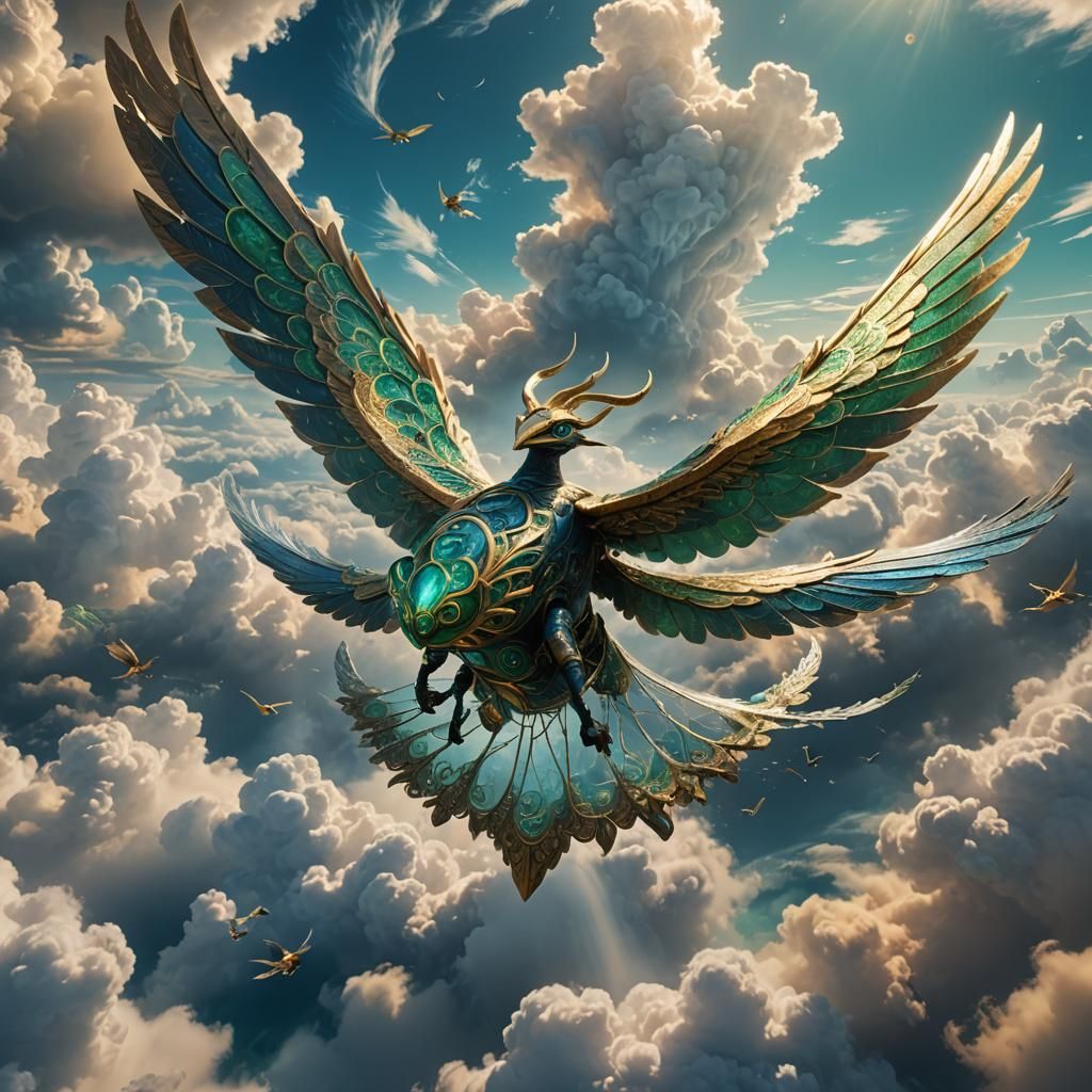 Flying Pushpak Viman Concept Art in Unreal Engine