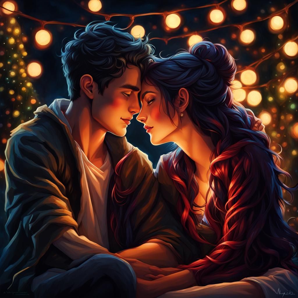 Young Couple Embracing in a Homely Atmosphere