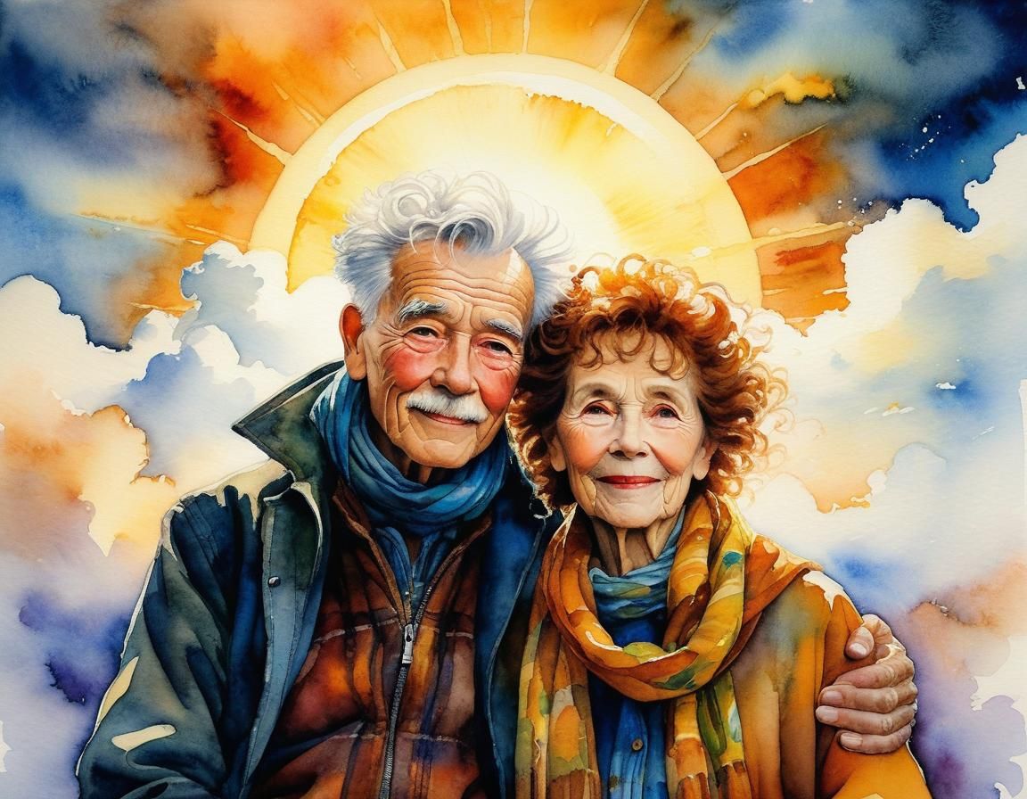 Portrait of an old couple