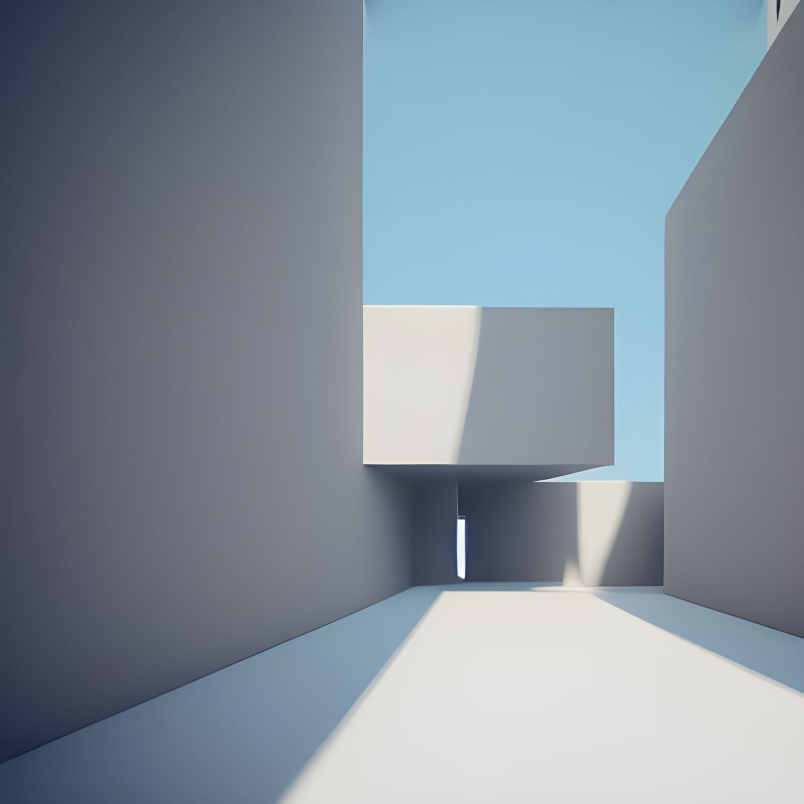 Minimalist Architecture with 3D Shading