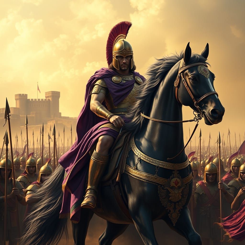 Alexander the Great Leading His Army