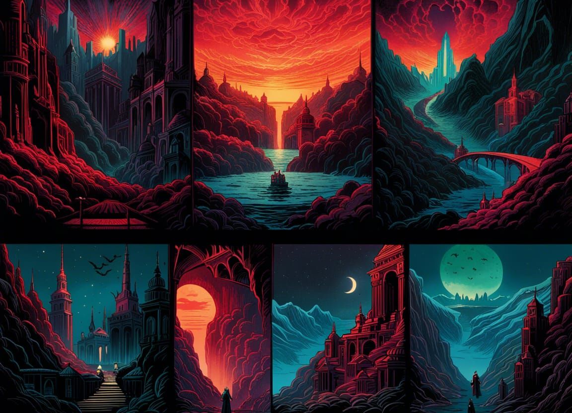 Unwanted Gods Arrive in Crimson Cityscape