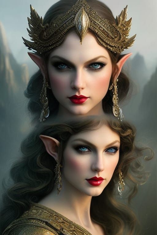 Elven Goddess Portrait with Dynamic Lighting