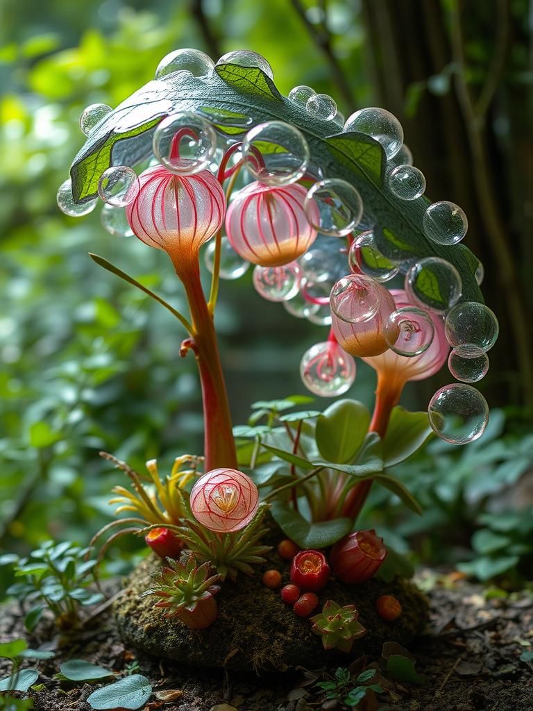 Omnichromatic Botanical Eden: A Light Sculpture