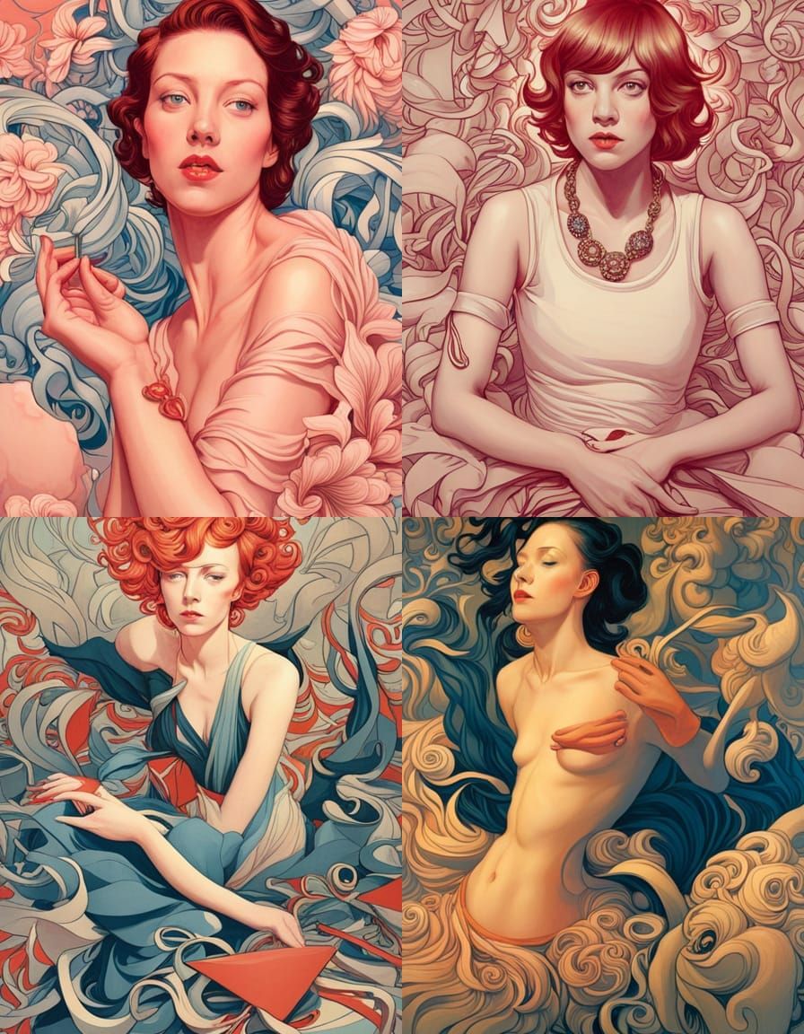 Artwork in Style of James Jean