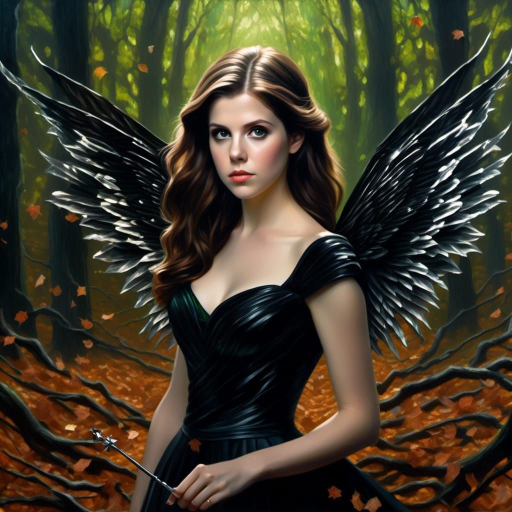 Impressionistic Portrait of Anna Kendrick as a Wicked Fairy