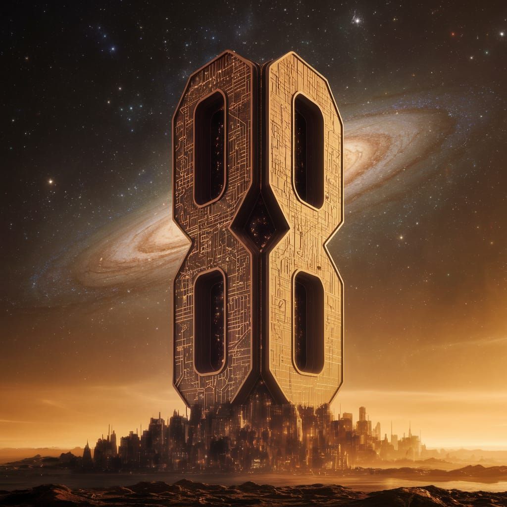 Cyberpunk Skyscraper Illuminated by Glowing Circuitry and Al...