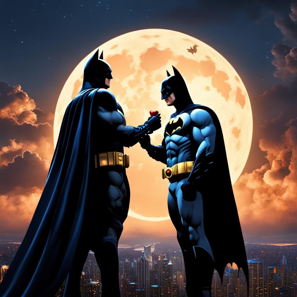 Batman Proposes to Wonder Woman: Anime Style