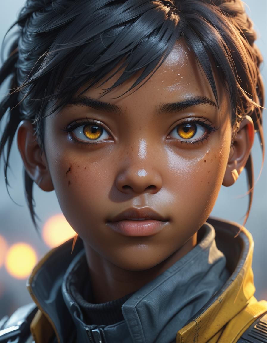 Elan Carter as Osha in Hyper-Realistic Anime Style